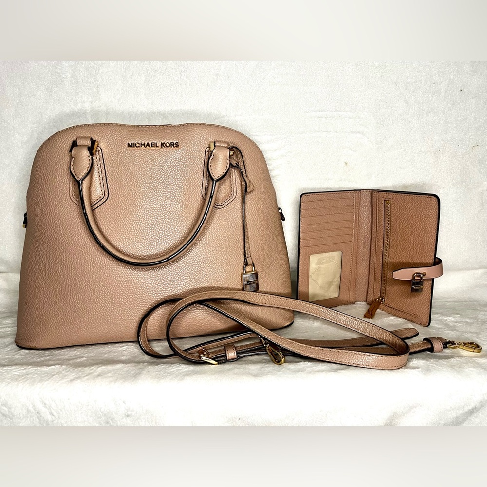 Michael Kors Mauve Pink Women's Bag Wallet Set